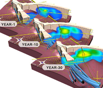 3D Contaminant Transport Model Visualizations